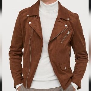 H&M Brown Men's Suede Jacket